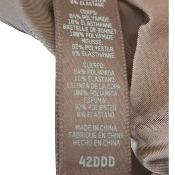 Skims Lightly Lined Underwire Adjustable Straps Beige Women's Bra 42DDD - Picture 5 of 5